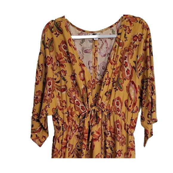 Cato 1946 Boho Maxi Dress XL Multicolor Paisley Yellow Red - Picture 13 of 15